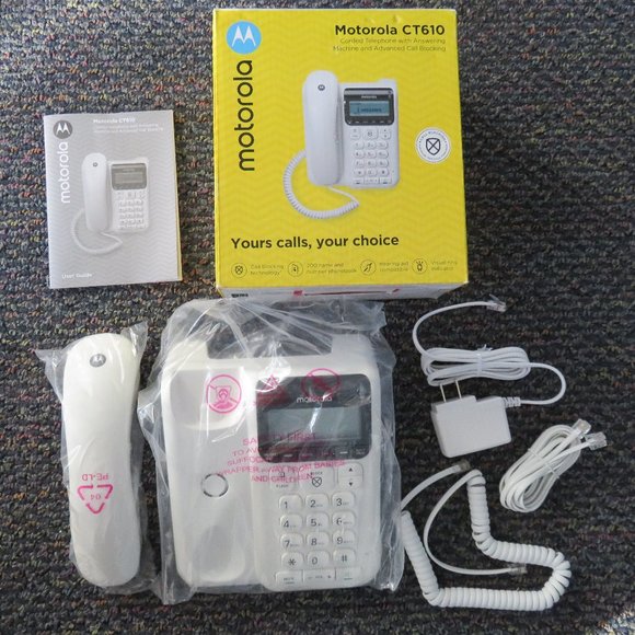 Other Motorola Ct61 Corded Telephone W Answering Machine Call Blocking Poshmark